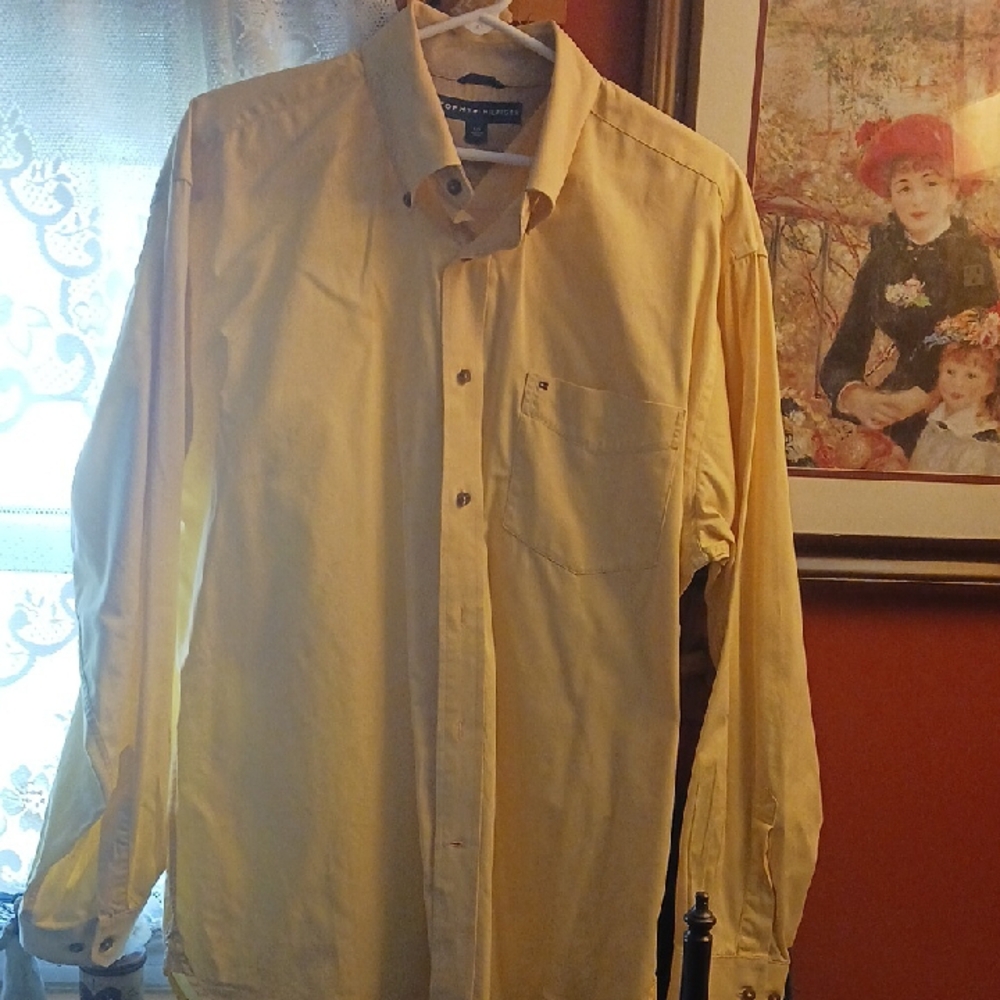 Tommy Hilfiger Light Yellow Button-Down Shirt Like New